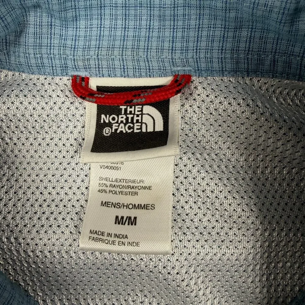 The North Face Button-Up Fishing Shirt Men’s Medium Blue Vented Short Sleeve